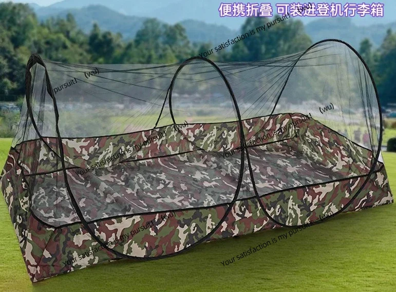 

M камуфляжная одиночная москитная сетка для кемпинга, без установки, портативная дорожная сетка с шифрованием, защита от комаров