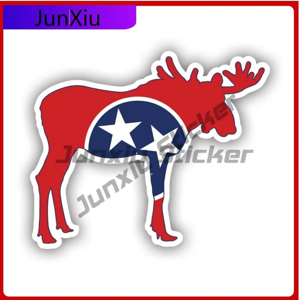 

Tennessee Moose Shaped Fade Resistant Sun Resistant Funny For Motorcycle Bumper Car Window Easy Apply Easy To Remove Decoration
