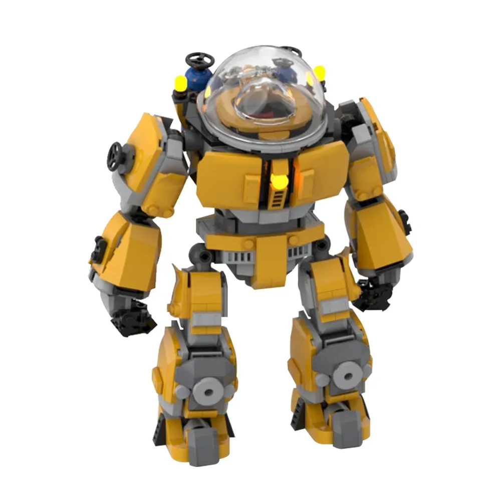 Gobricks MOC Deep Sea Exo Suit Submersible Bricks Atmospheric Diving Suit Building Blocks Deep Sea Exploration Vehicle Toys Gift