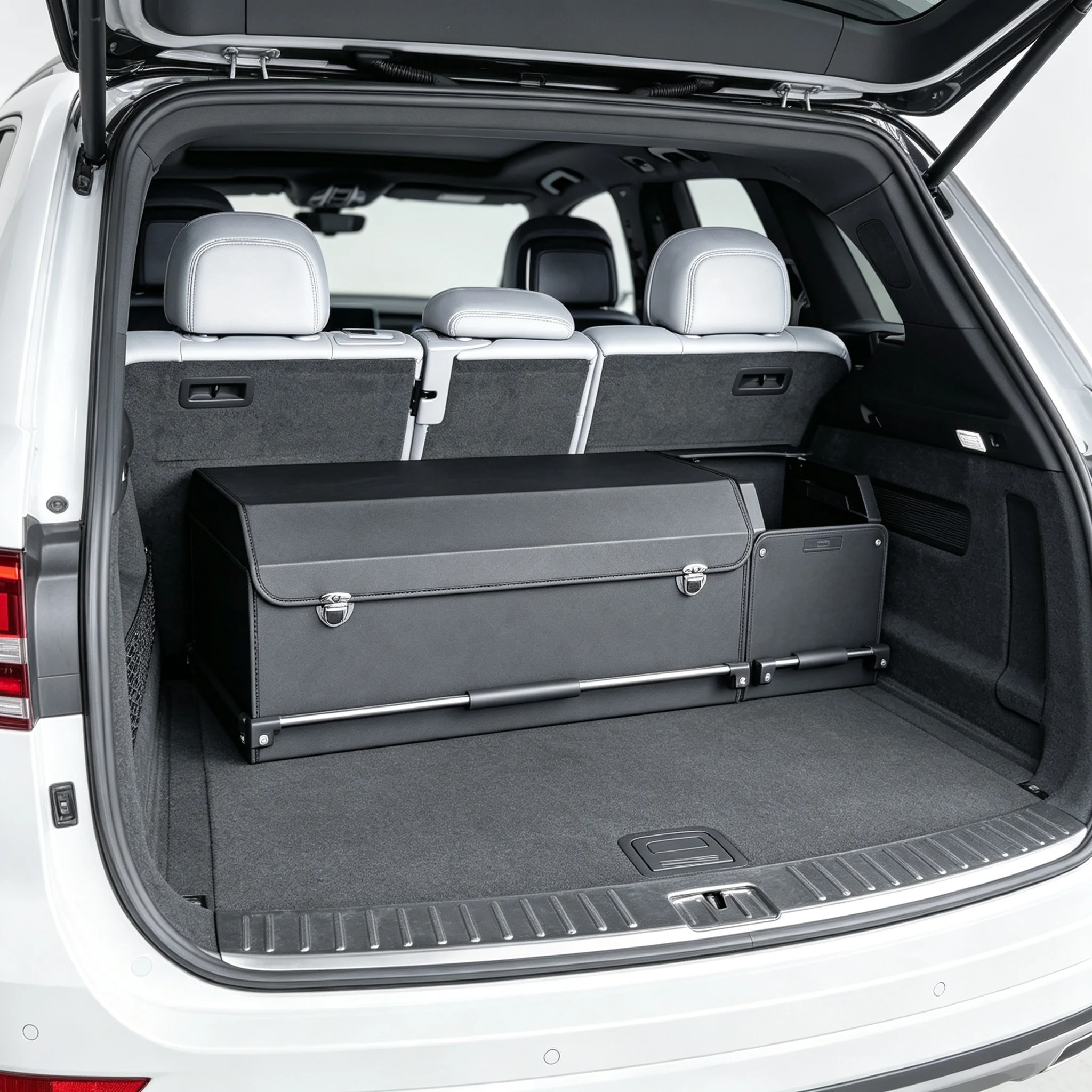 Premium Leather Combination Car Trunk Organizer, Detachable Car Storage Box, Large Capacity Waterproof And Durable Storage Box