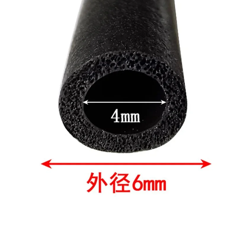 1M/3M/5M Rubber Foam Strip Hollow Circular Tube Shock Absorption Sealing Strip Perforated Sealing Sponge Sound Insulation Strip