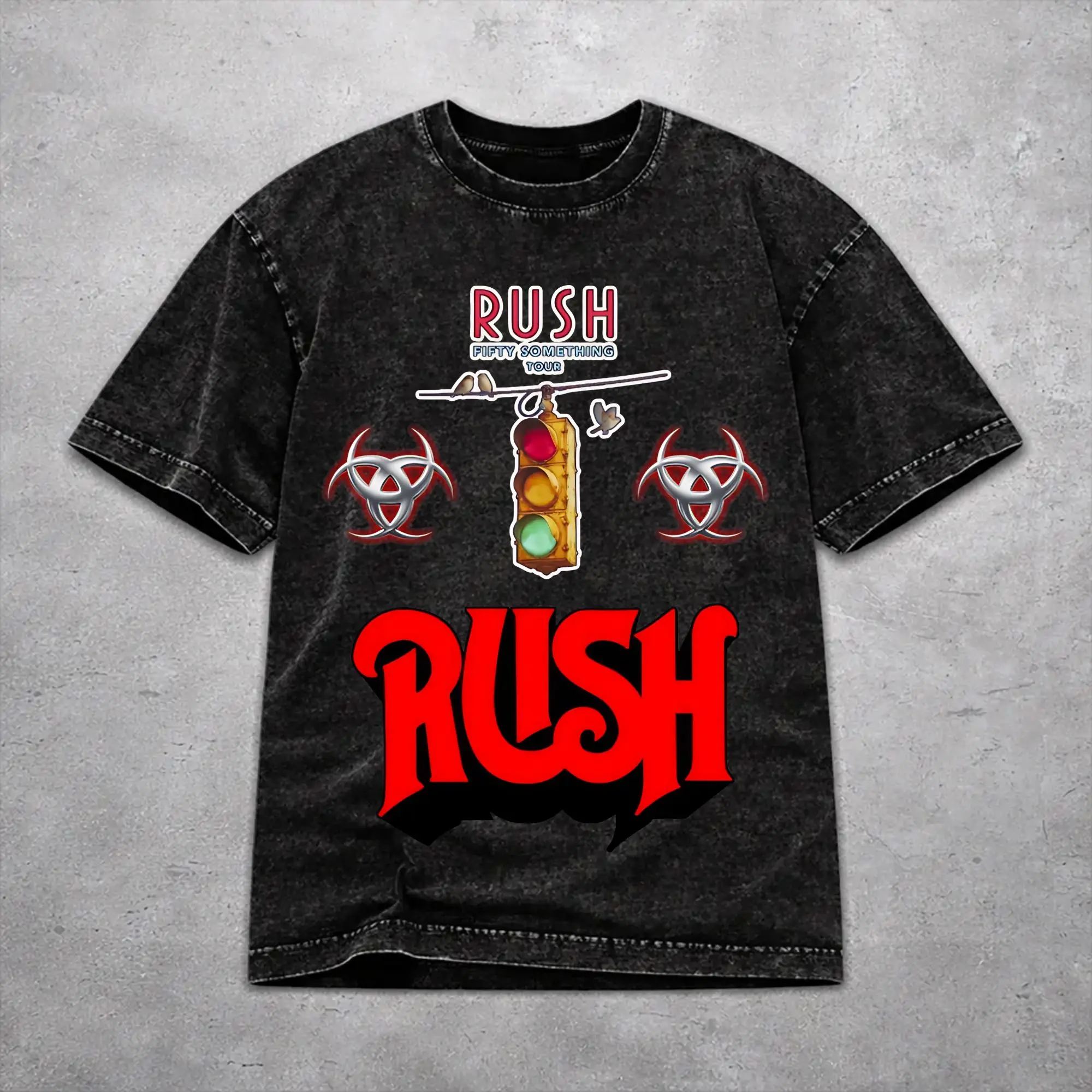 Women Men Rush Band Fifty Something Tour 2026 T Shirt Printed Washed Cotton  Harajuku Outfit Tees