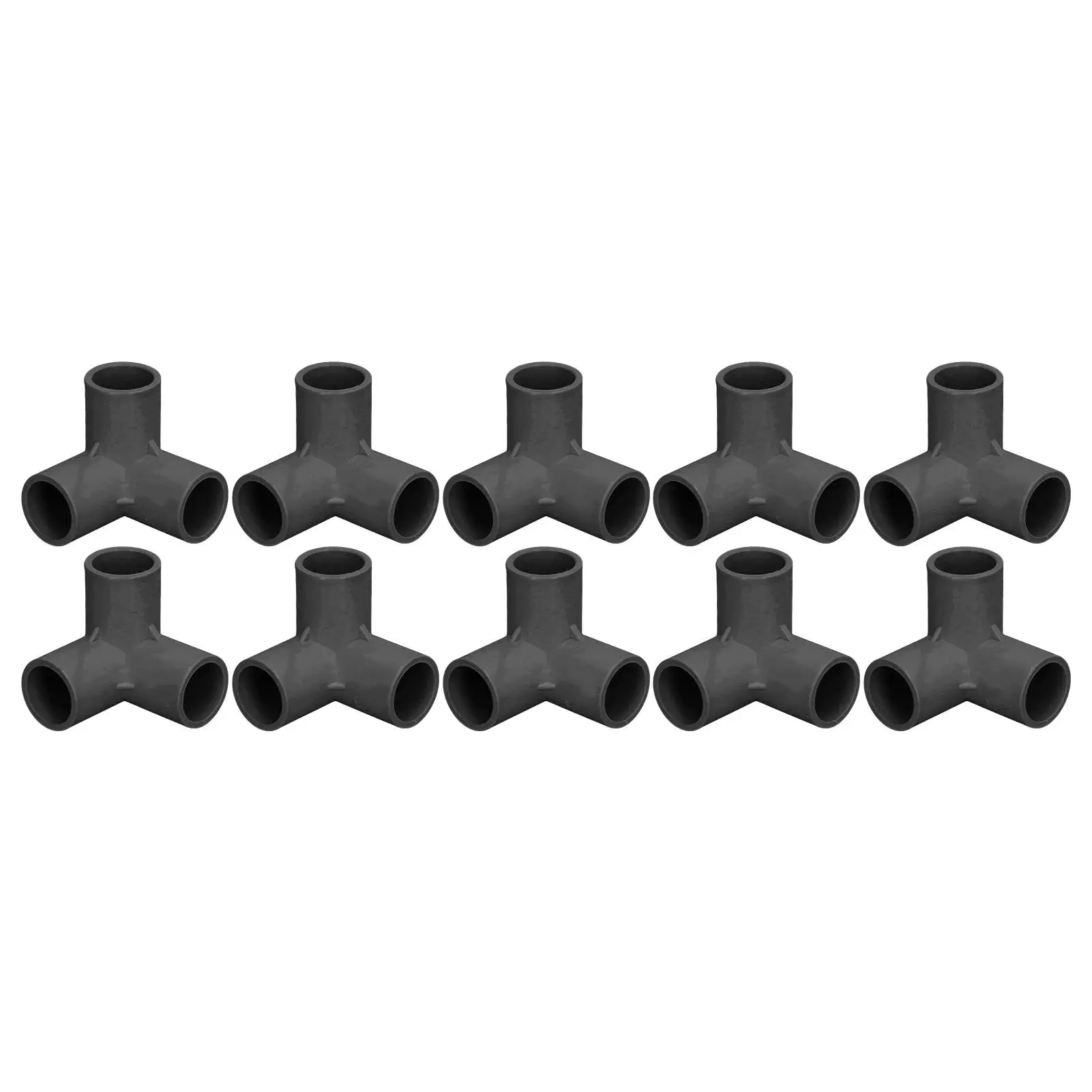 3 طرق PVC تجهيزات أنابيب الزاوية موصل 25 مم القطر الداخلي لمسة نهائية عالية اللمعان للاستخدام الداخلي والخارجي