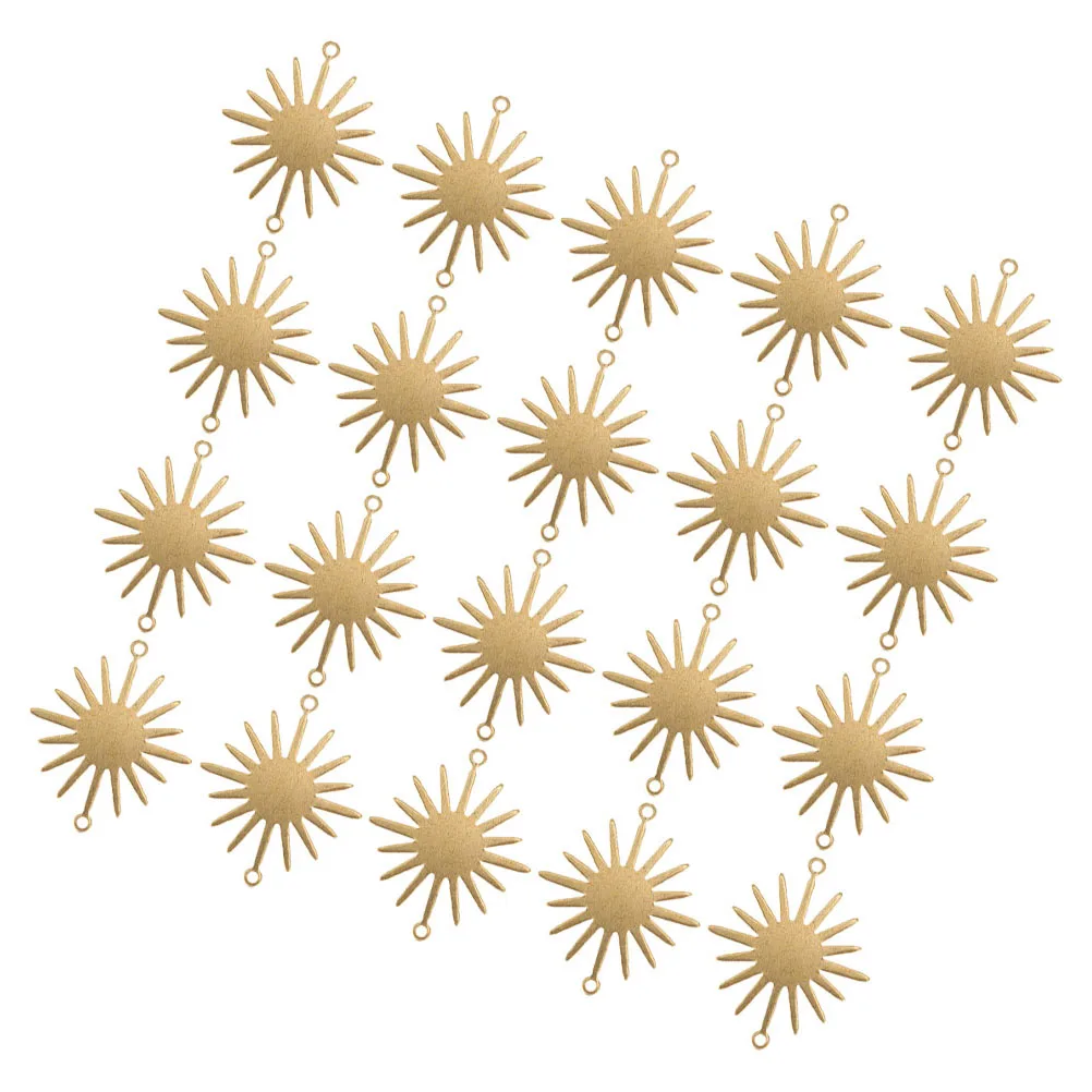 

20 Pcs Sunflower Pendant DIY Craft Connectors Jewelry Making Supplies Bracelet Alloy Earrings Shaped Necklace Accessories