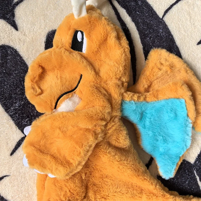 35/70cm Dragonite Huge Pokemon Anime Plush Toy Big Pokémon Plushie Kawaii Semi-finished Leather Holster Pillow Gift for Children