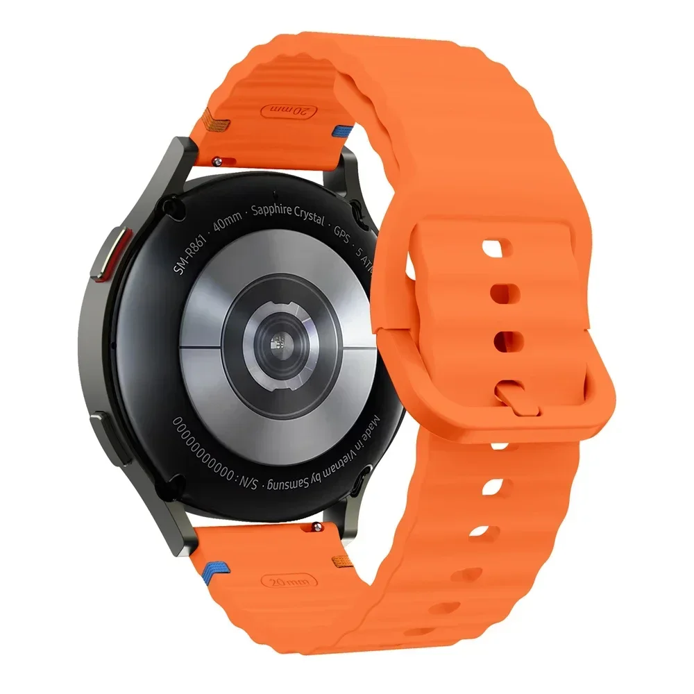 22 mm 20 mm Uhrenarmband für Huami Amazfit BALANCE Band GTR 4 2 2E GTR3 Pro/GTS 4/2 Mini GTS 3/Bip 3 Pro U S Silikon-Wellenarmband – Detail 9
