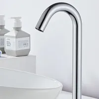 Bathroom Automatic Touch-Free Infrared Sensor Faucet Touchless Hot and Cold Basin Mixer Tap High-Quality Black/Chrome