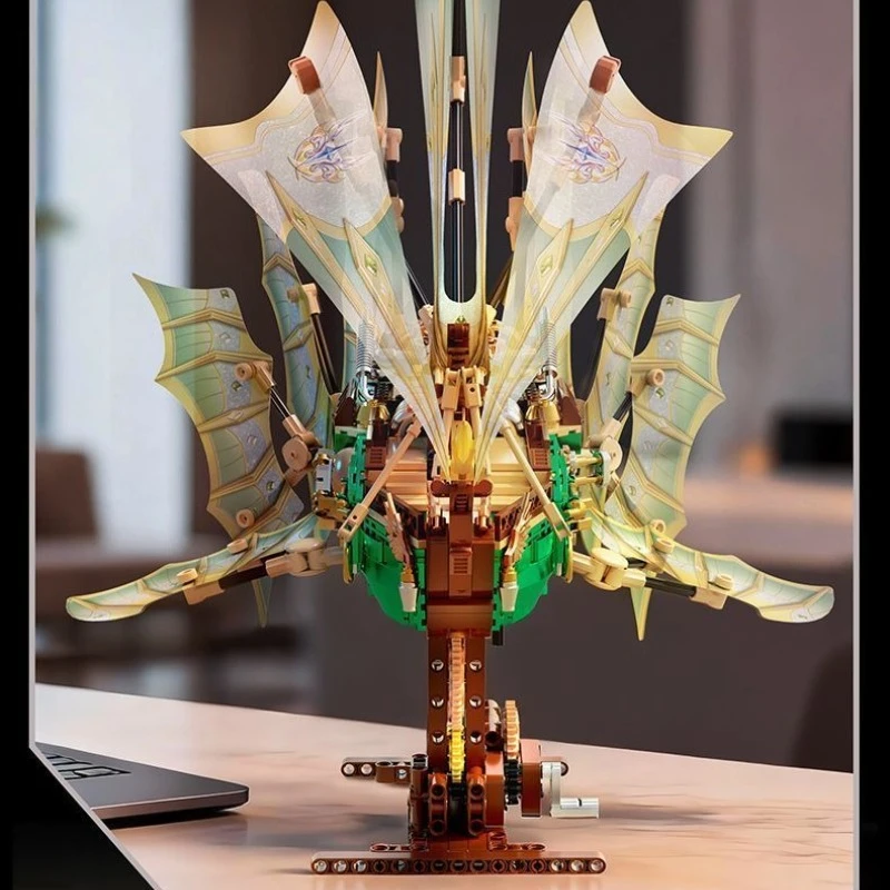 3D Building Block Assembly Model Mechanical Spaceship Model 3D Puzzle Multiple Drive Modes Are Available DIY, Birthday Gift