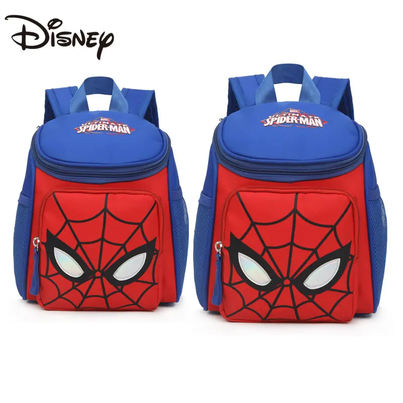 Disney bonito meninos e meninas saco de escola dos desenhos animados spiderman jardim de infância dos desenhos animados mochila respirável