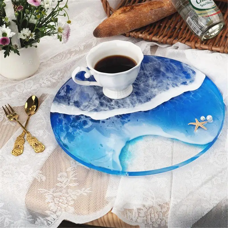 Round Silicone Mold Exquisite Handmade DIY Tool Crystal Mould 30 CM Crystal Epoxy Resin Mold Tray Mirror Plate Casting