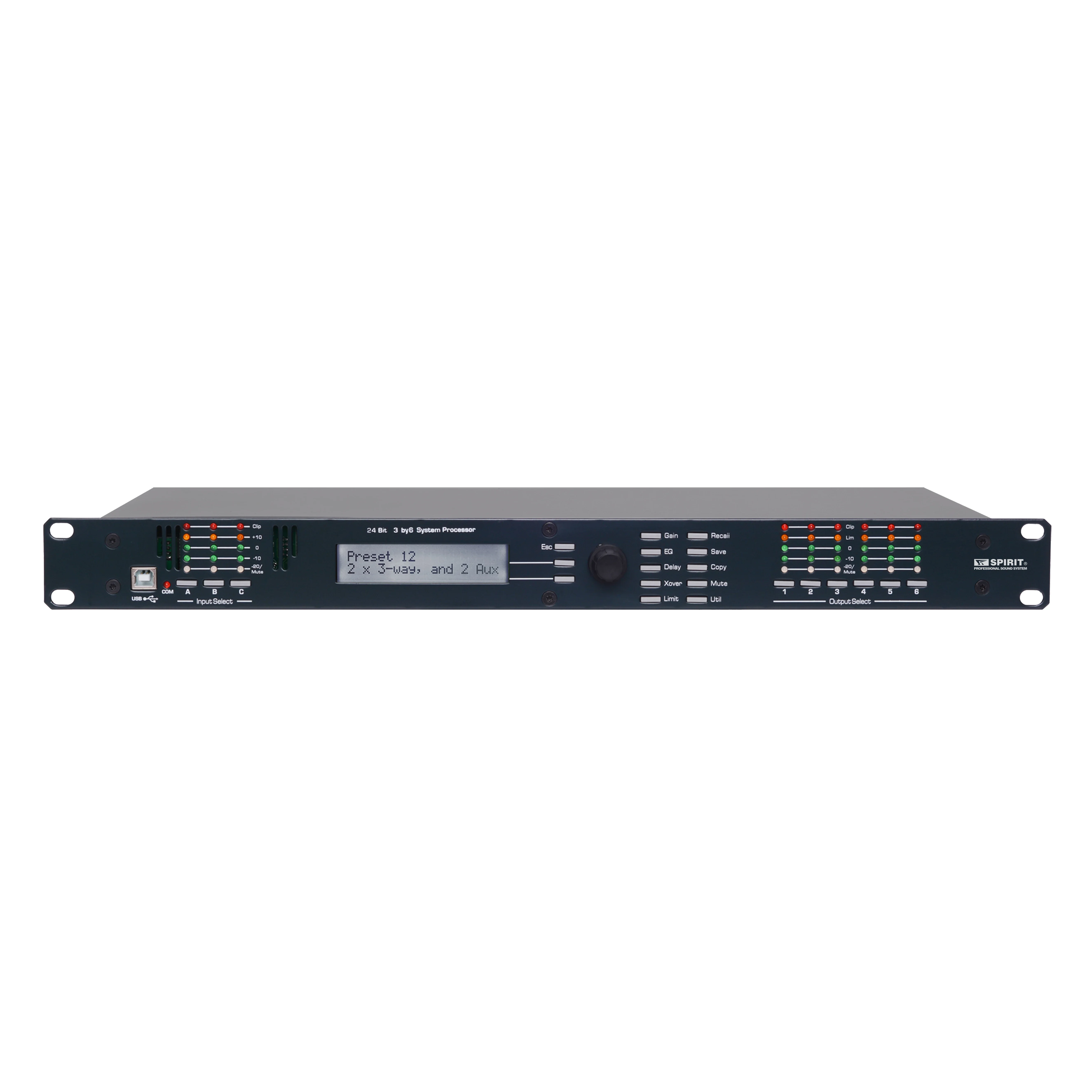 

T 3 Input 6 Output Processor Wireless Professional Digital Audio Echo Effect Speaker Processor