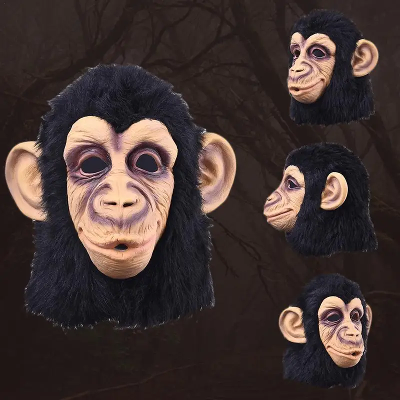 Gorilla Monkey Halloween Masks Adult Full Face Funny Mask Latex Halloween Party Cosplay Costume Masquerade Realistic Scary Masks