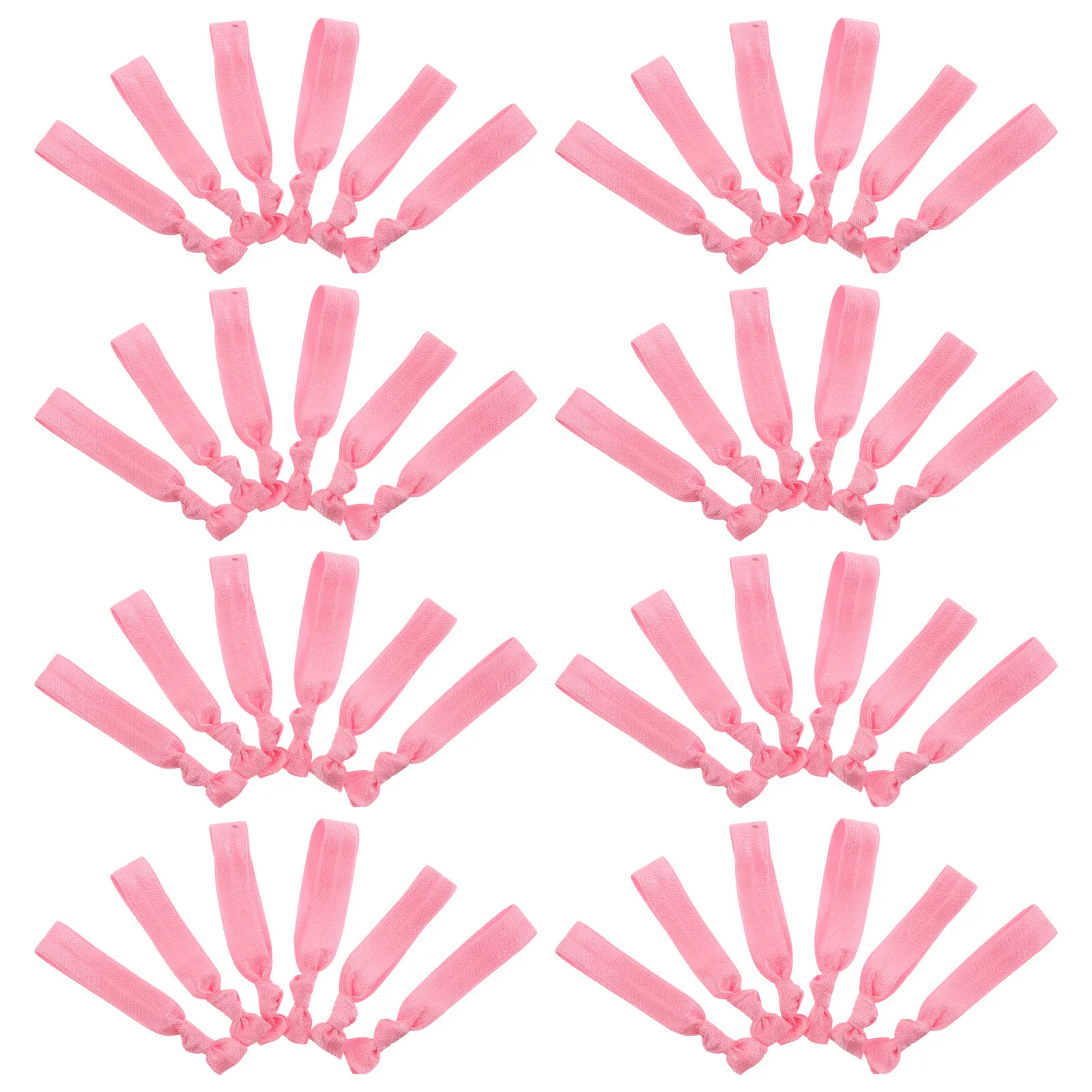 

50Pcs Knotted Solid Color Hair Ties No Crease Elastic Soft Ponytail Holders for Sports Yoga Gym Workout Hair Bands