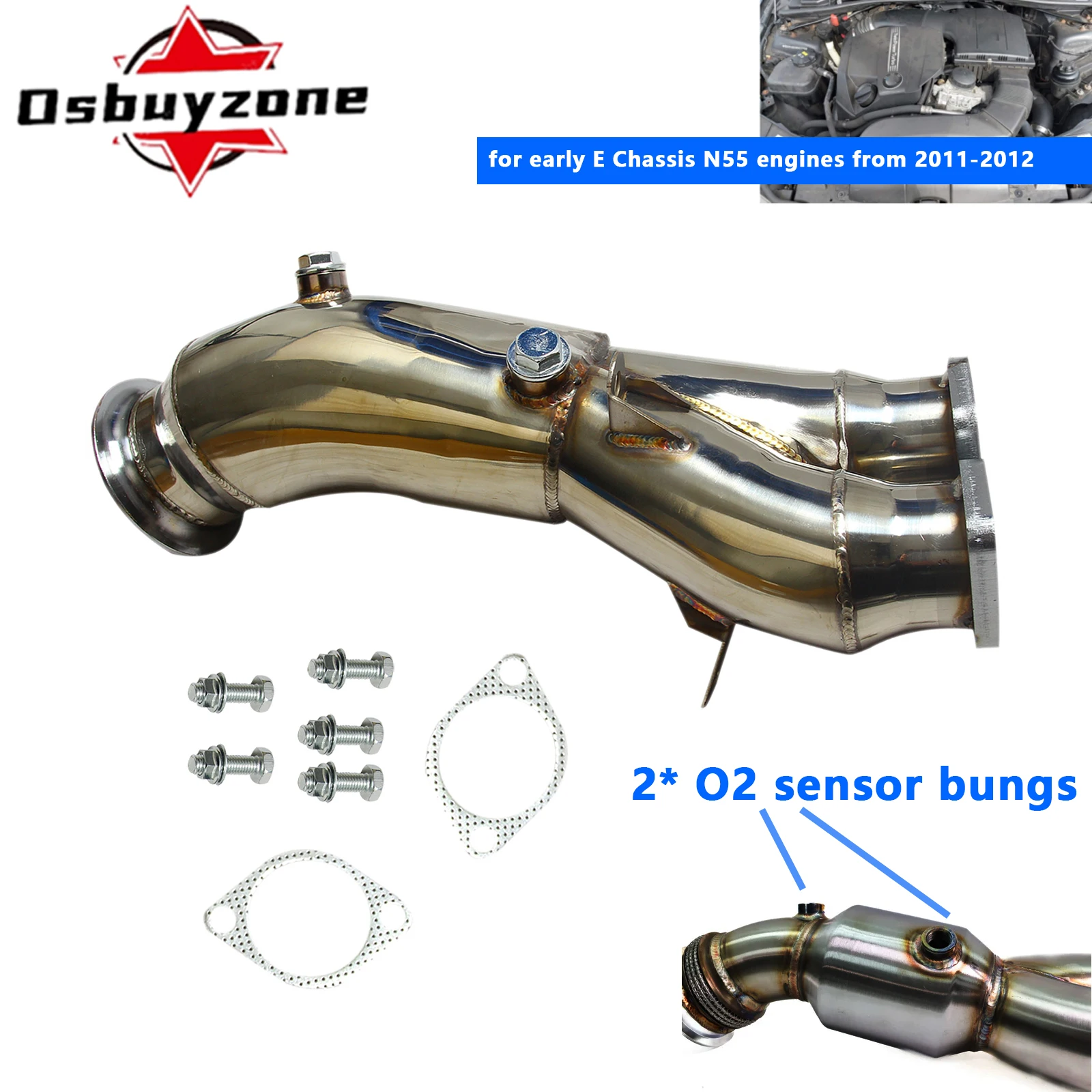 

exhasut Downpipe For BMW E82 135I 335i N55 E-SERIES E90 E91 E92 E93 2011-2012
