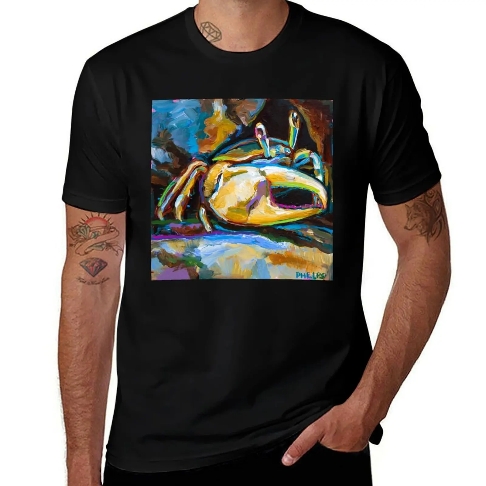 Colorful Fiddler Crab T-Shirt Urban Style Print T-Shirt