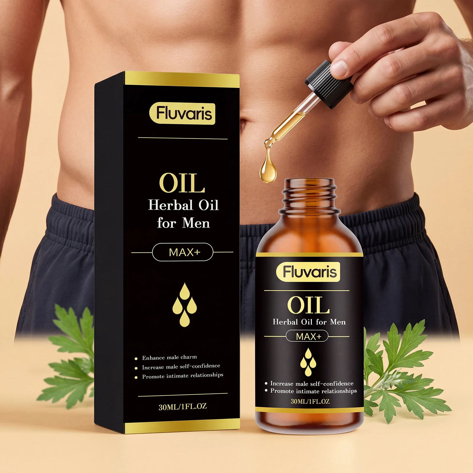 Men's Massage Care Oil, Nourishes Body, Relaxes Muscles, Light & Comfortable, Refreshing Non-Greasy Massage Oil