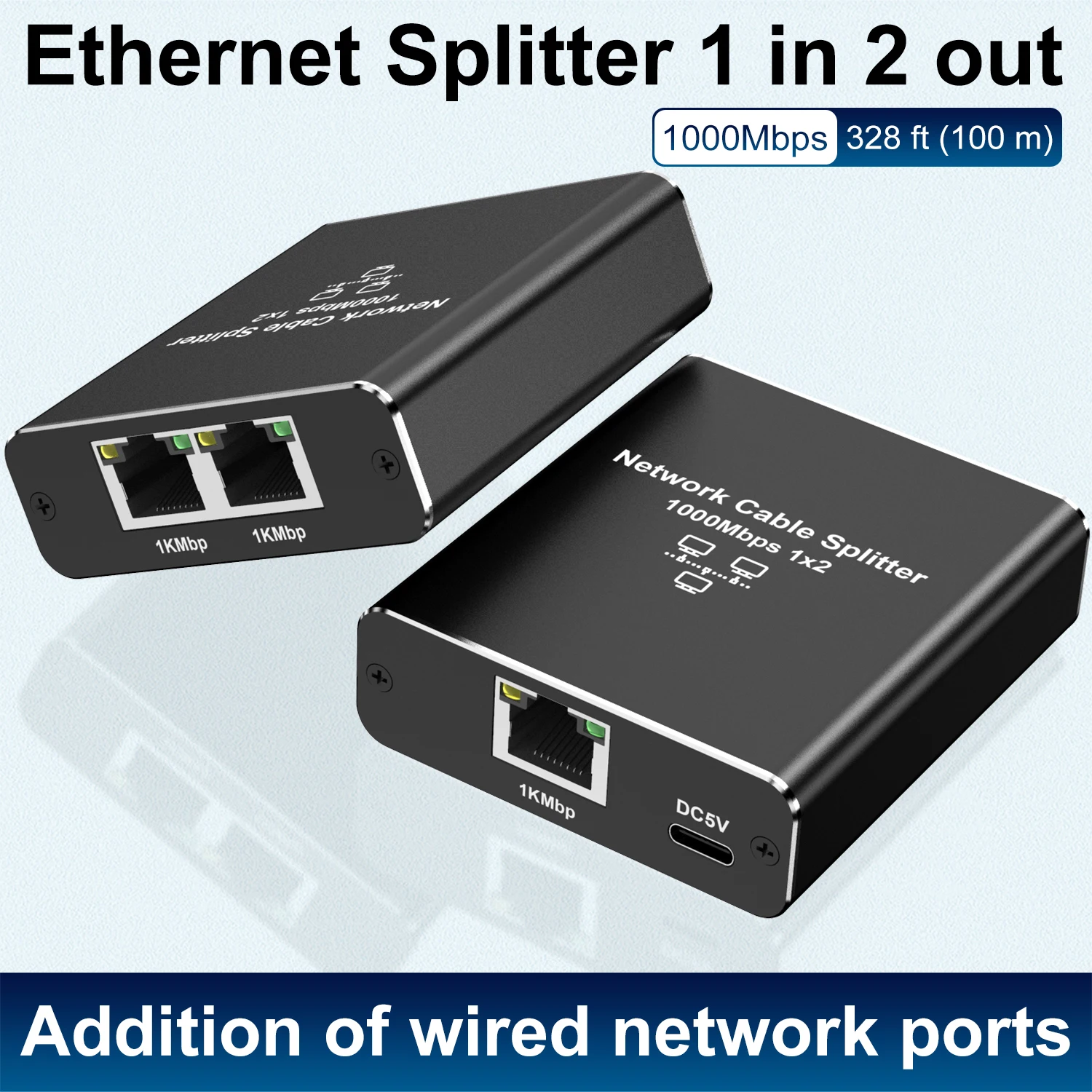 Natalink RJ45 Splitter 1 Ke 2/3/4 Adaptor Ethernet Kabel Jaringan Internet Extender RJ45 Coupler untuk PC Laptop TV Box Router