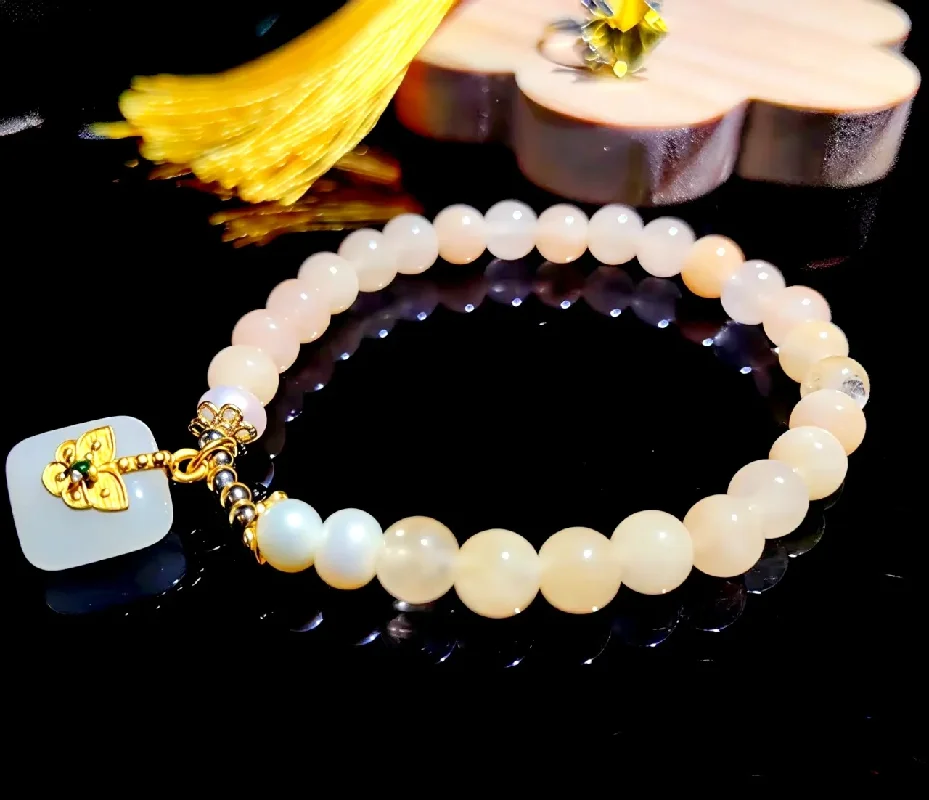 

Jewelry Bracelet Fashion Handmade Natural Stone Pearl Women's Hand Bracelets Symbol of Transformation and Growth