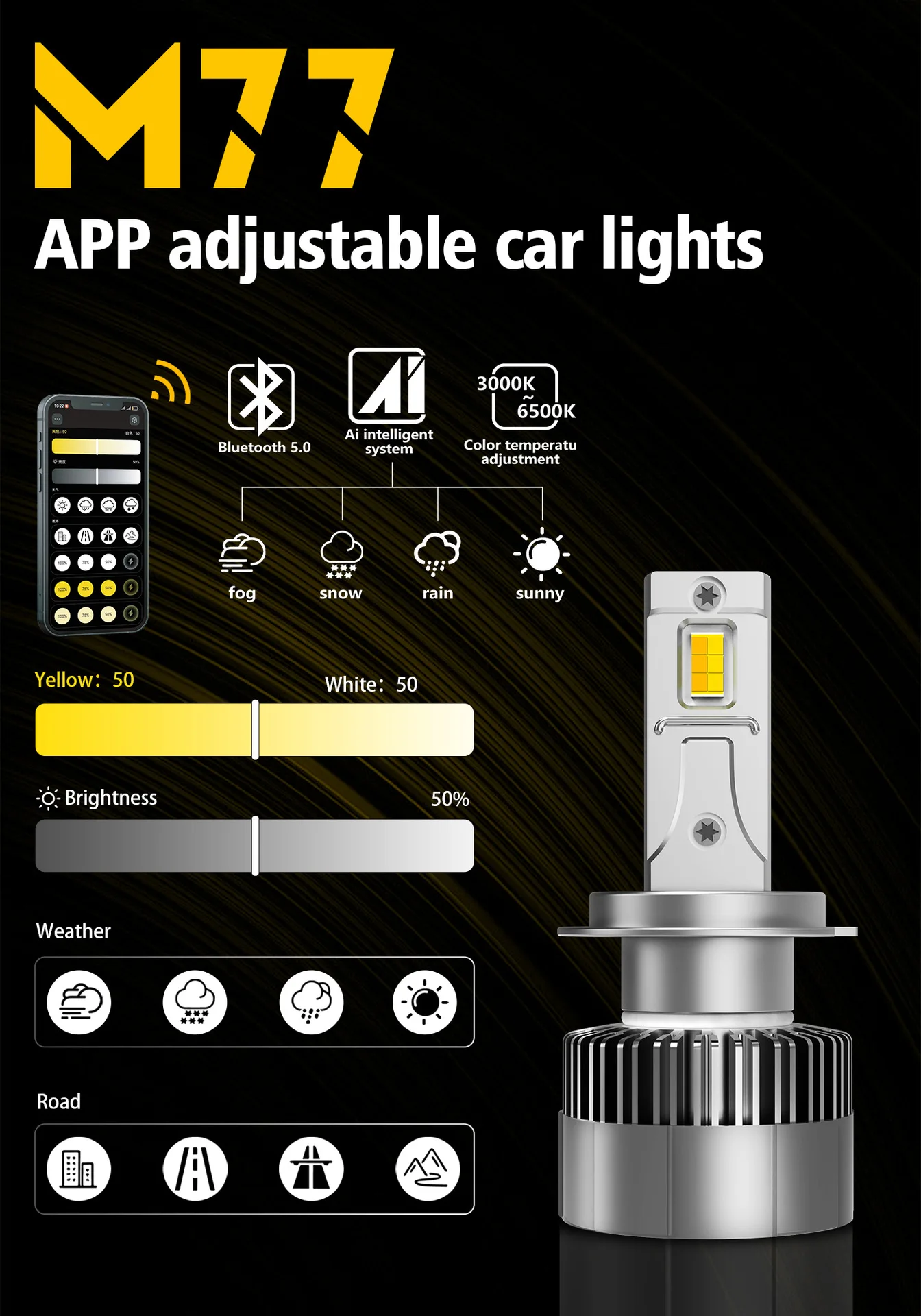 2 Lâmpadas LED CANBUS 9012 HIR - Colour Changing Bulb avaliação e preço