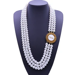 Greek SGR Women Social Choker Statement Pearl Letters Sigma Philo Necklaces Jewelry