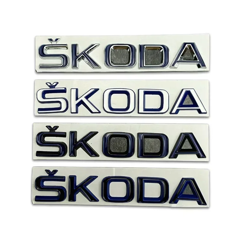 Metal Car Styling Rear Trunk Emblem Stickers for SKODA Rapid Kodiaq Superb Yeti Karoq Octavia A7 Tour RS Kamiq Badge Accessories