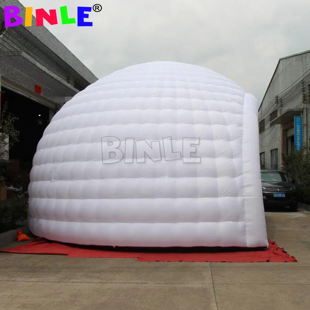 8x7x5mH big mobile blow up dome shaped inflatable wedding party tent with LED light for outdoor events