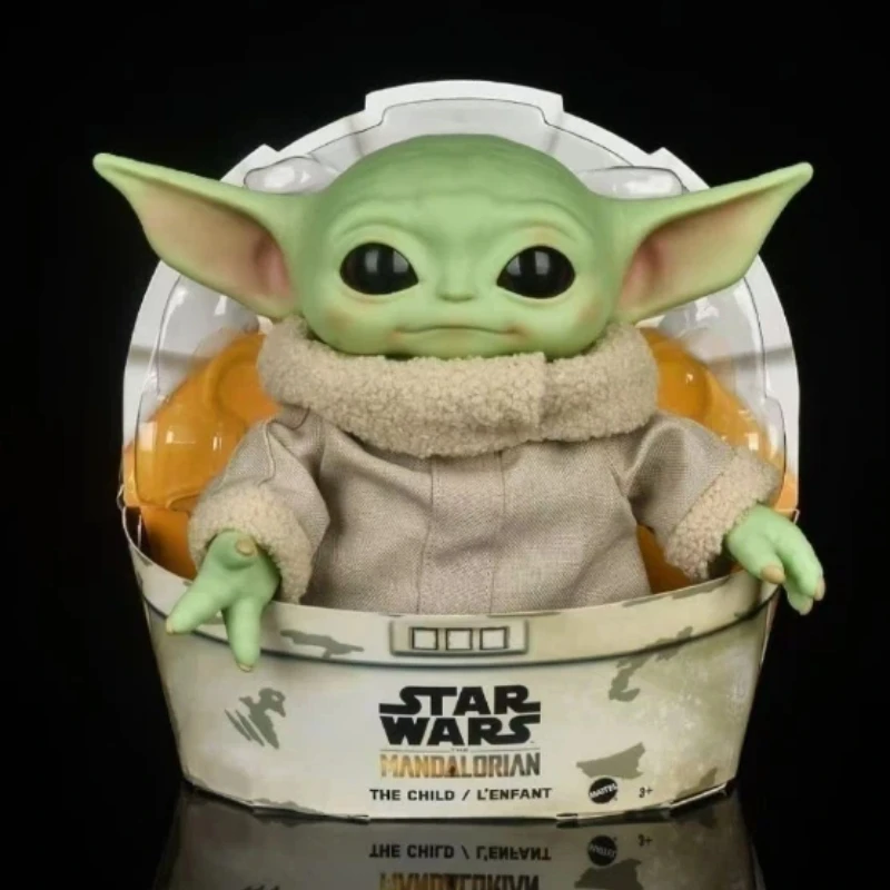 Figura de acción de Star Wars de 17cm y 28cm, modelo de peluche de Yoda Baby Grogu, en stock, regalo de cumpleaños para niños, muñeco coleccionable de The Mandalorian
