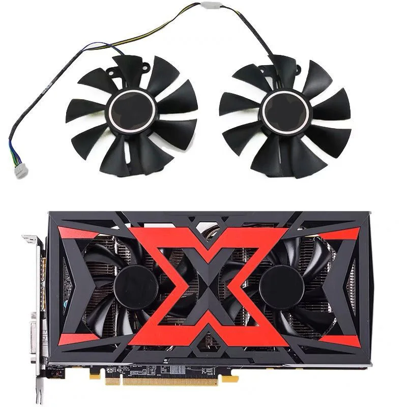 ใหม่ Dylan RX580 2048SP X-Serial กราฟิก DIY พัดลมระบายความร้อน