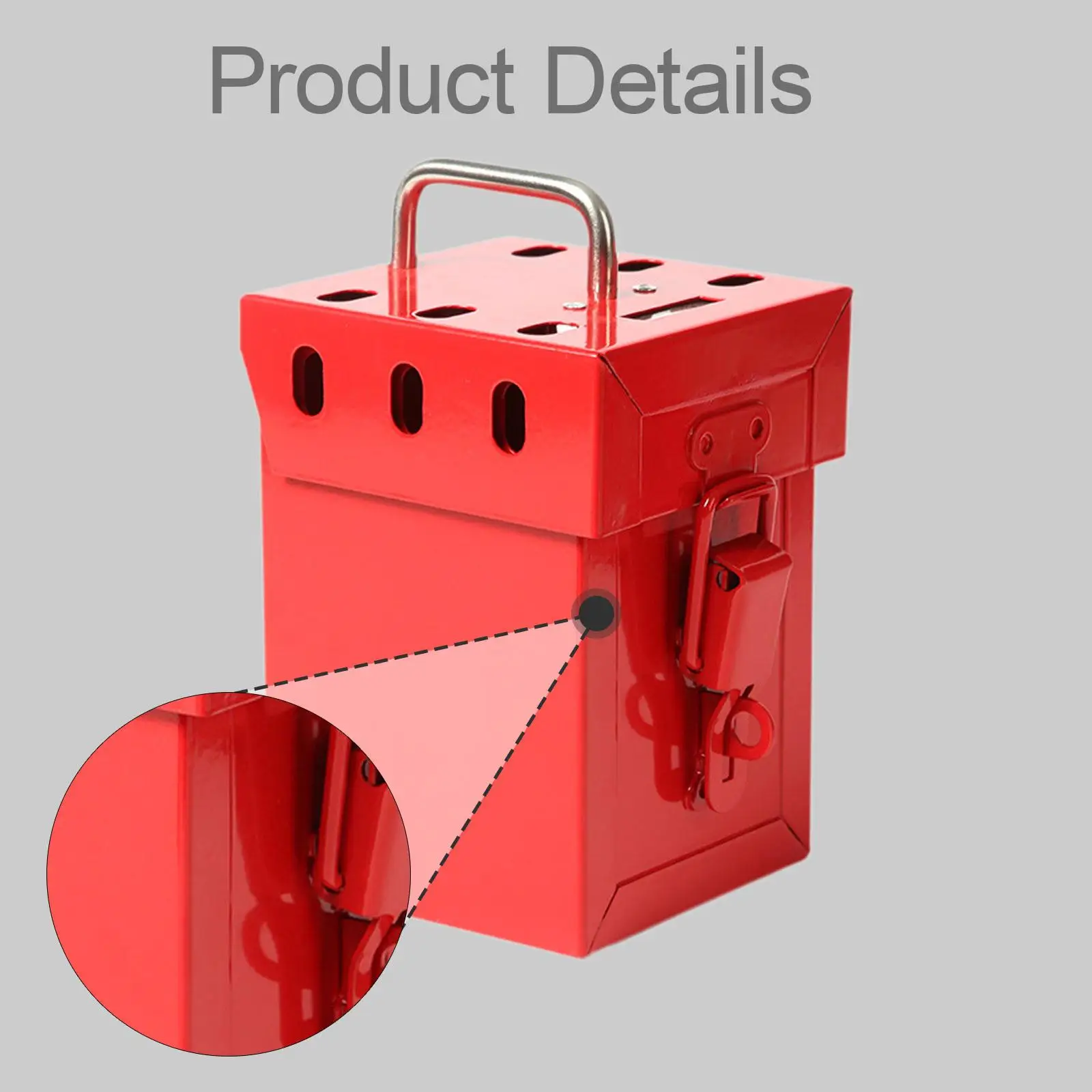 Heavy Duty Iron Lockout Tagout Group Lock Box Secure Padlock Storage for Workplace Safety Management Station