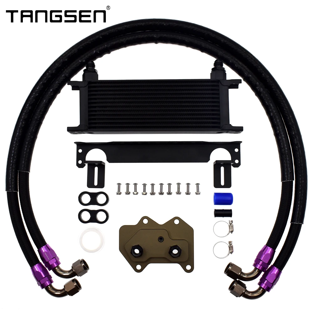 For VW Golf 2.0TSI R20 GTI MK5 MK6 EA113 Engine Oil Cooler Kit For Audi C6 A6L A4 B7 TTS Oil Radiator Car Modification