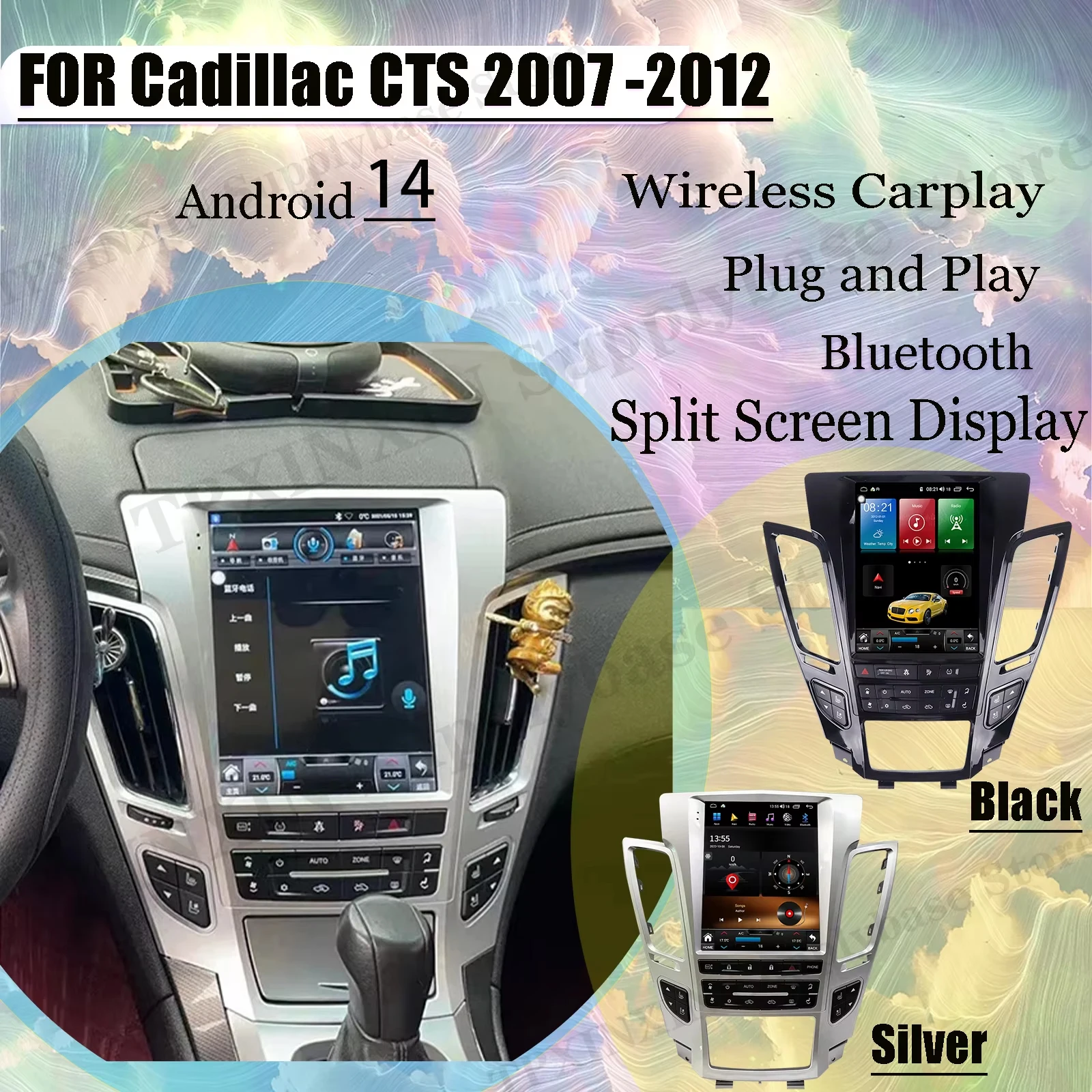 

Car Radio Coche With Android Auto For Cadillac CTS 2007 2008 2009 2010 2011 2012 2013 GPS Navigation Multimedia Player Head Unit
