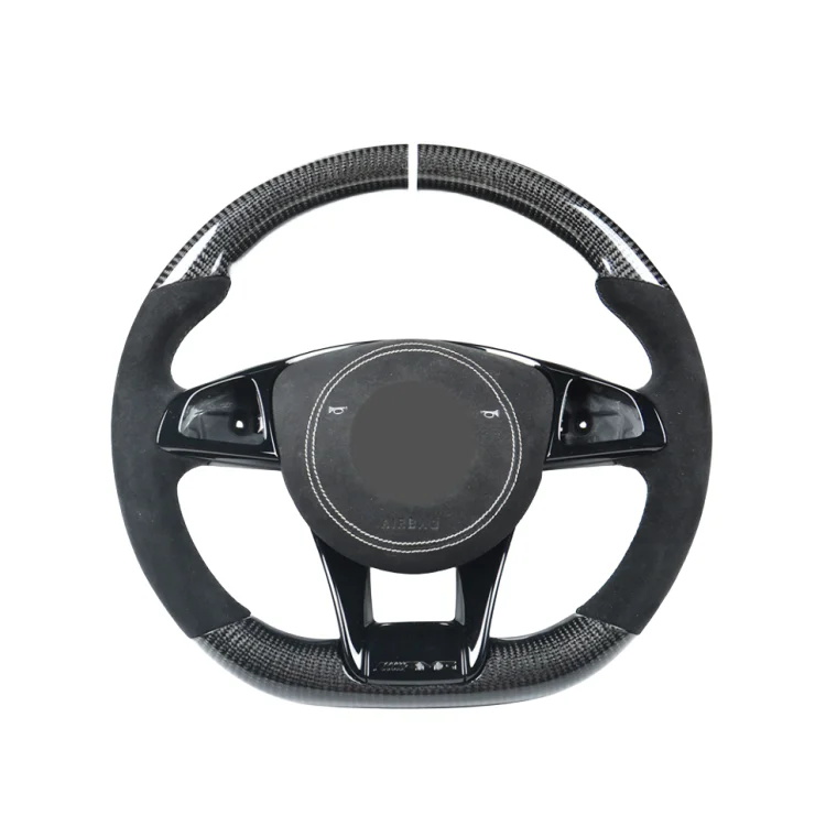 professional custom amg for s steering wheel s w221Mahogany to carbon fiber AMG steering wheel assembly