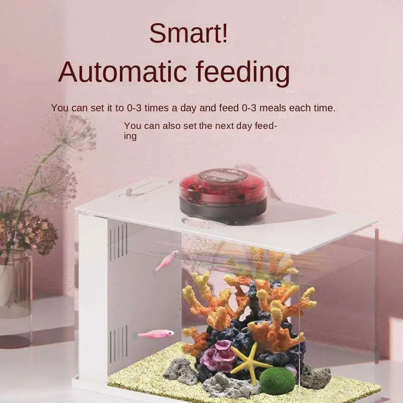 Automatic Fish Feeder For Aquarium Automatic Food Dispenser With Timer Rechargeable Timer Feeder