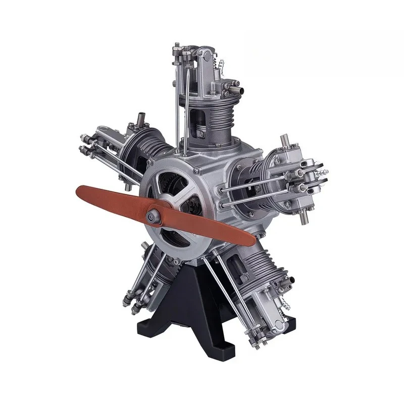 For Full Alloy Five Cylinder Engine Model Mechanical Art Assembly Ornament Star Series Desktop Decoration Gift