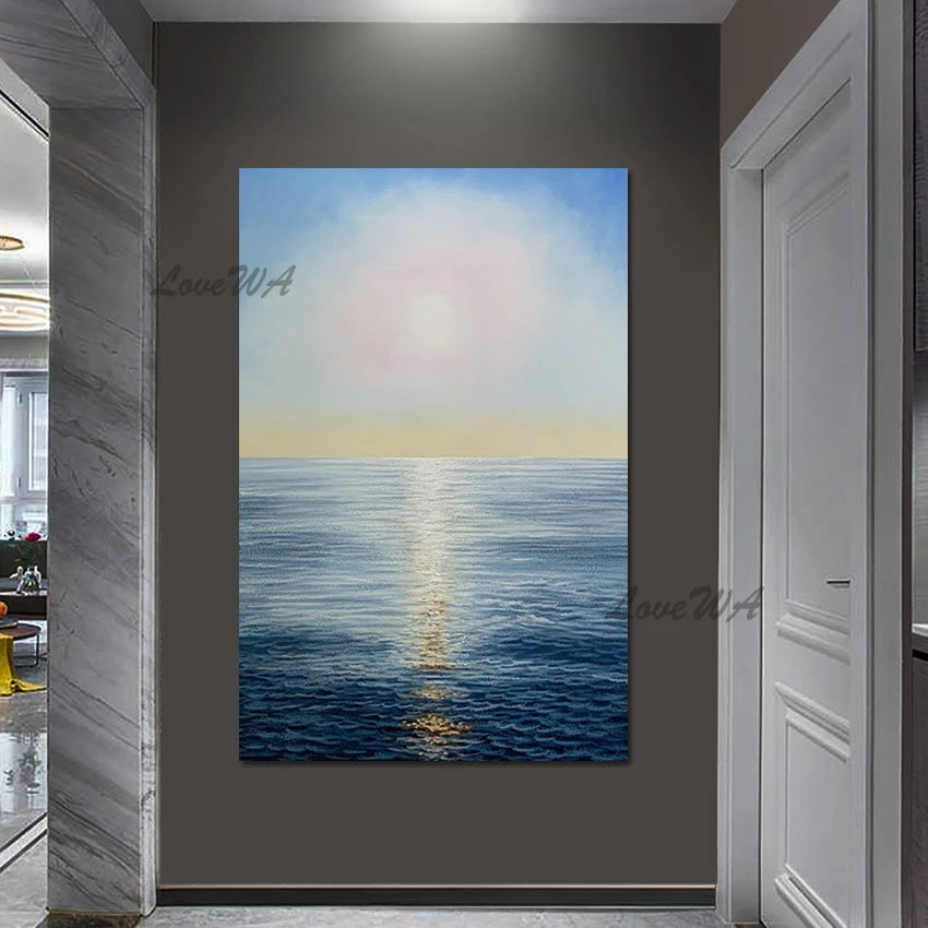 

Home Entrance Decoration Sunrise Landscape Oil Painting Wall Art Canvas Murals Hotel Artwork Unframed Showpieces Hot Selling