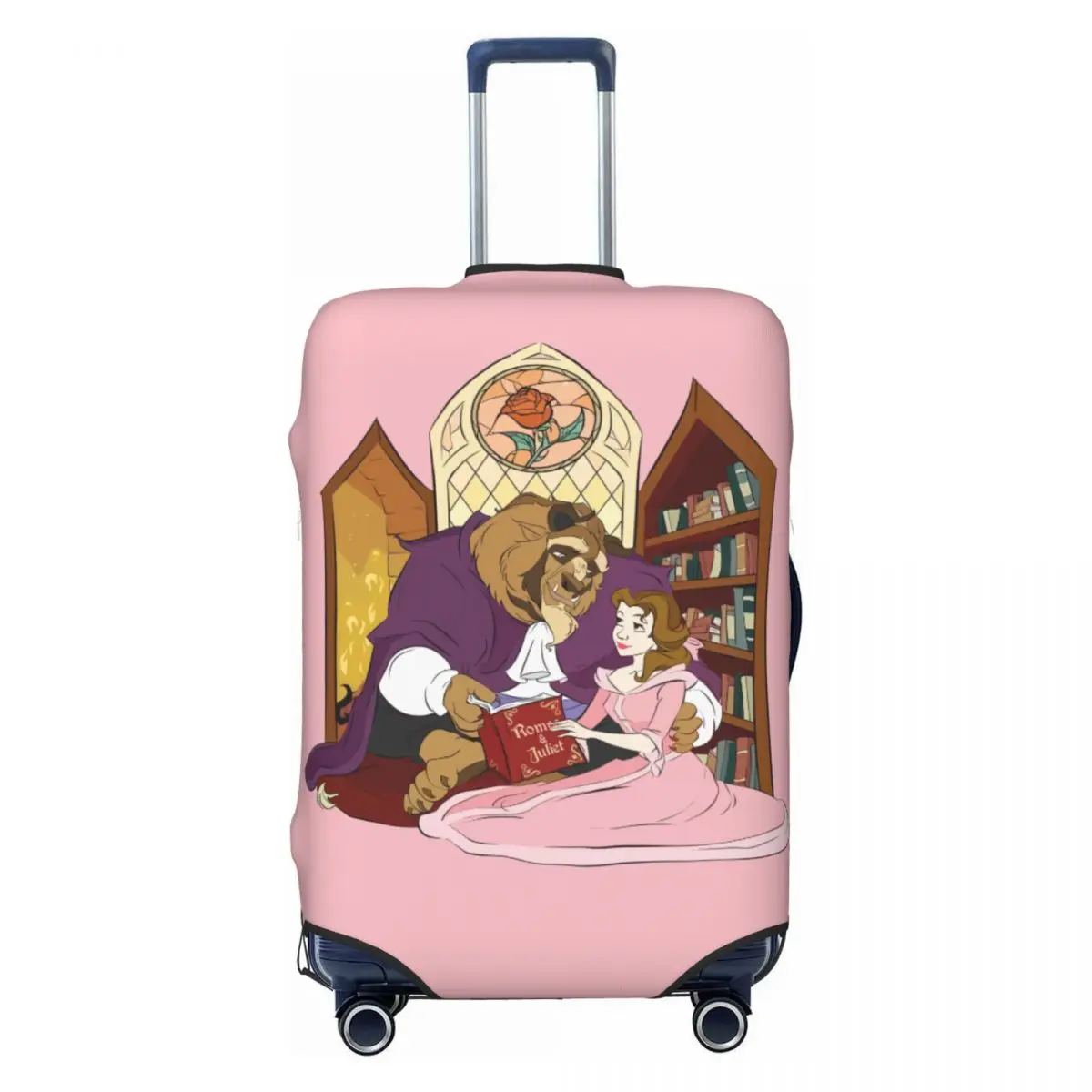 

Custom Beauty Anime And The Beast Suitcase Cover Washable Luggage Protective Covers for 18-32 inch