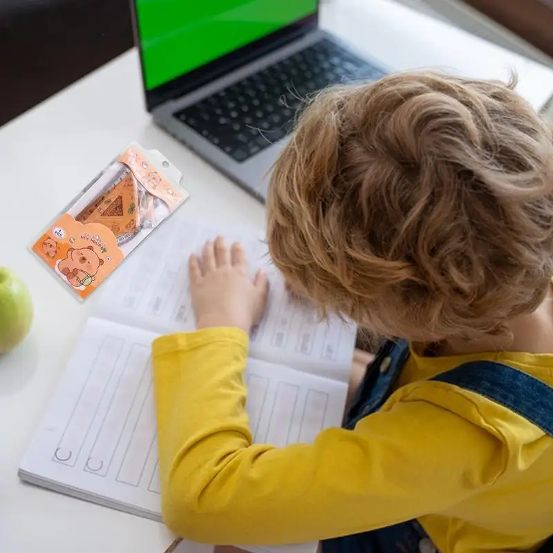 Zestaw linijek do geometrii matematycznej 4X Trójkątna linijka prosta Zestaw kątomierzy Zestaw narzędzi do geometrii matematycznej dla uczniów do użytku szkolnego i domowego