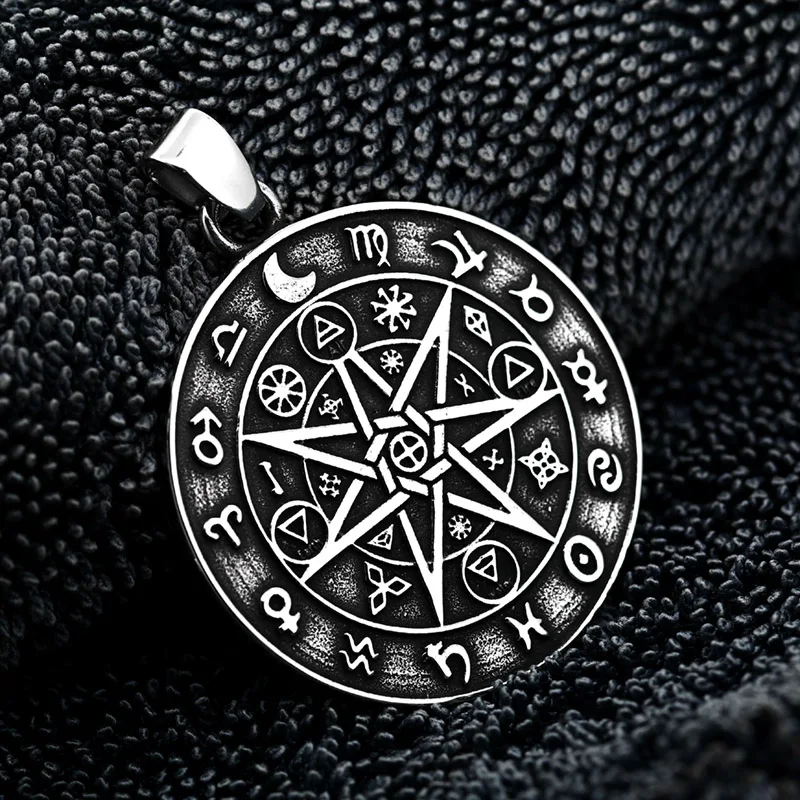 BEIER 2023 Mew Design Stainless Steel Satan Pendant Satanic System Emblem Amulet Charm Sign Medallion Jewelry Wholesale