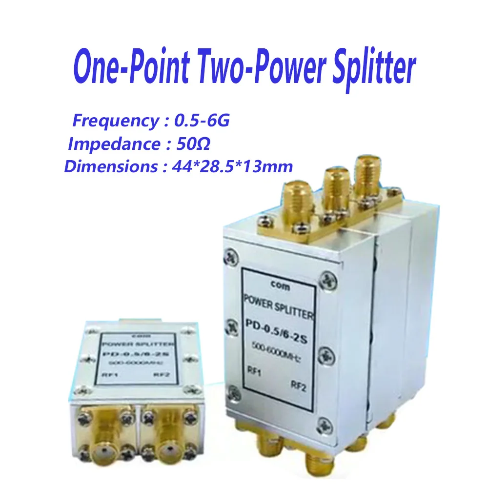 SMA Female Microstrip Power Splitter 0.5-6G 30W GPS Satellite Signal One-Minute Two RF Power Divider for Wireless Communication