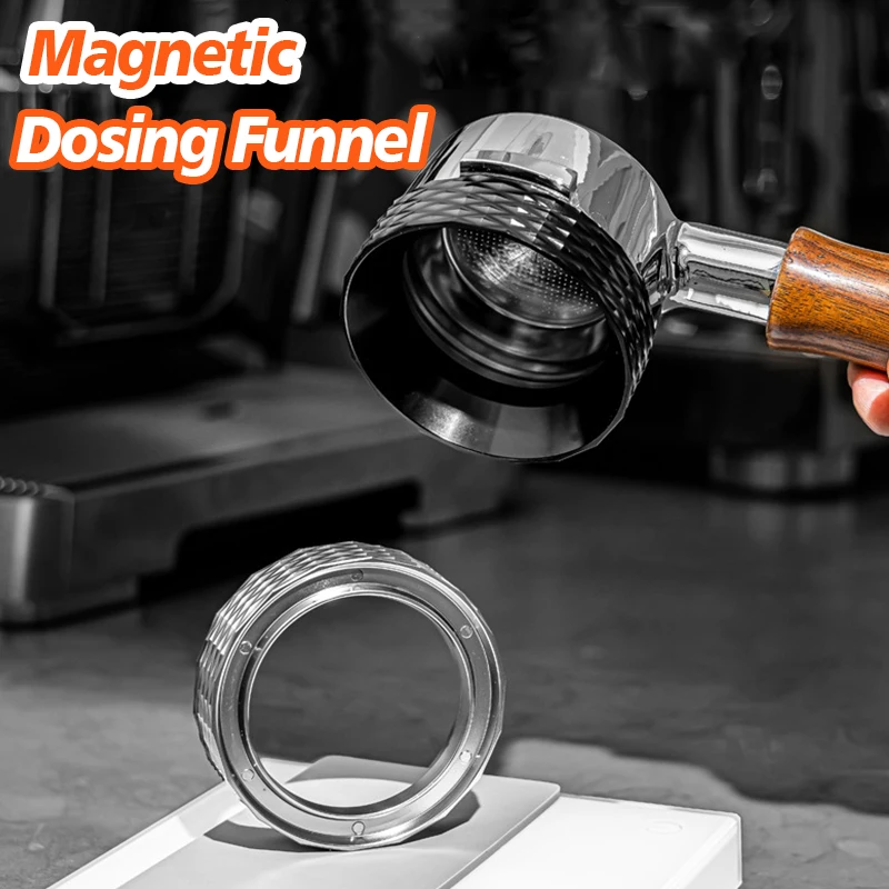 OANKR Magnetic Dosing Funnel 51mm 53mm 58mm Espresso Coffee Dosing Ring, Professional Espresso Machine Accessories, Barista Tool