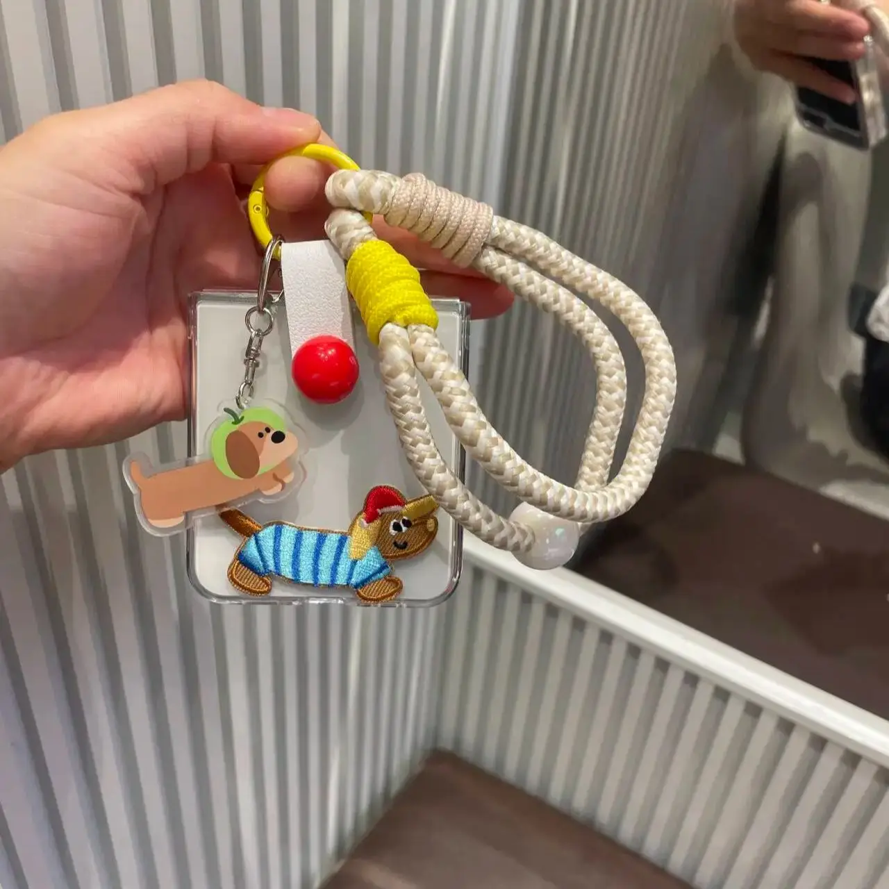 لطيف الكرتون تيدي حلقة القط حالة سلسلة قصيرة ، حالة الكمبيوتر لسامسونج غالاكسي Z Flip6 ، Z الوجه 5 ، Flip4 ، 3 ، Mi X ، الوجه الخامس ، Razr50ultra