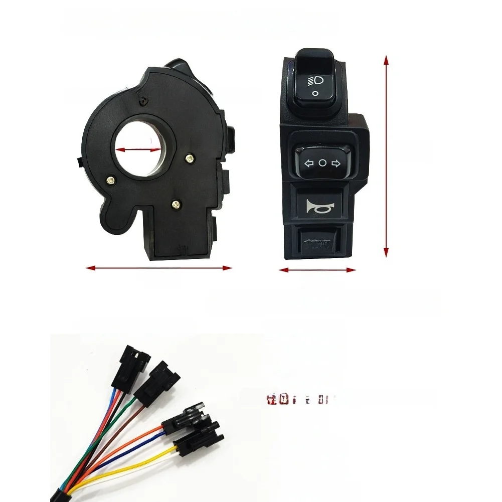 For Daily Commuting Electric Headlight Switch Electric Vehicle Switch Abs Plastic Construction Integrated Design