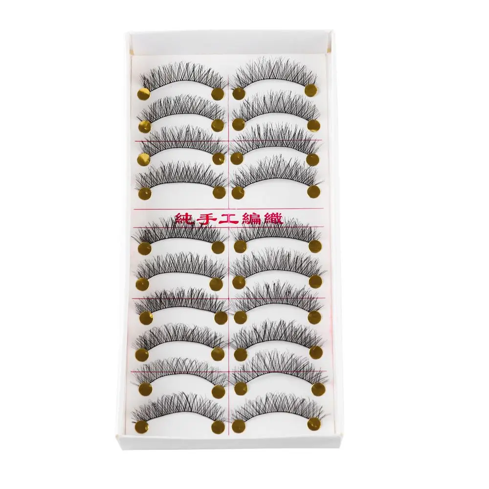10 Pairs New Classic Makeup Beauty False Eyelashes Extension Long Thick Cross