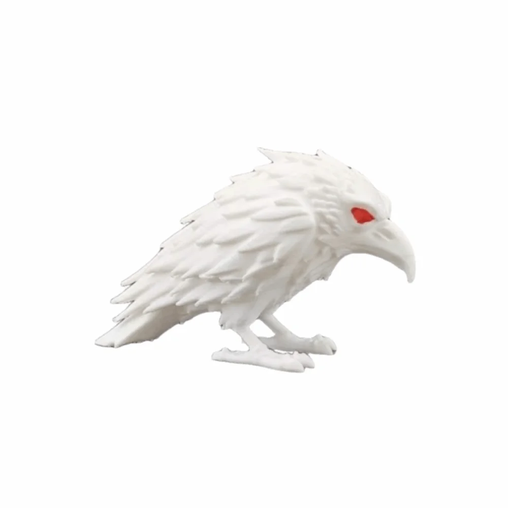 Creative Gothic Style 3D Printed Raven Statue Dark Themed Plastic Crow Ornaments Realistic Desktop Ornaments Gothic Lovers Gift
