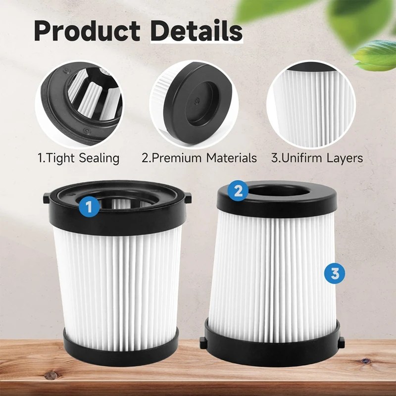 HEPA Filter Compatiable For Fabuletta FSV001,FSV101,Girnoor G160&G165 Afoddon A300cordless Stick Vacuum Cleaners Series, Durable