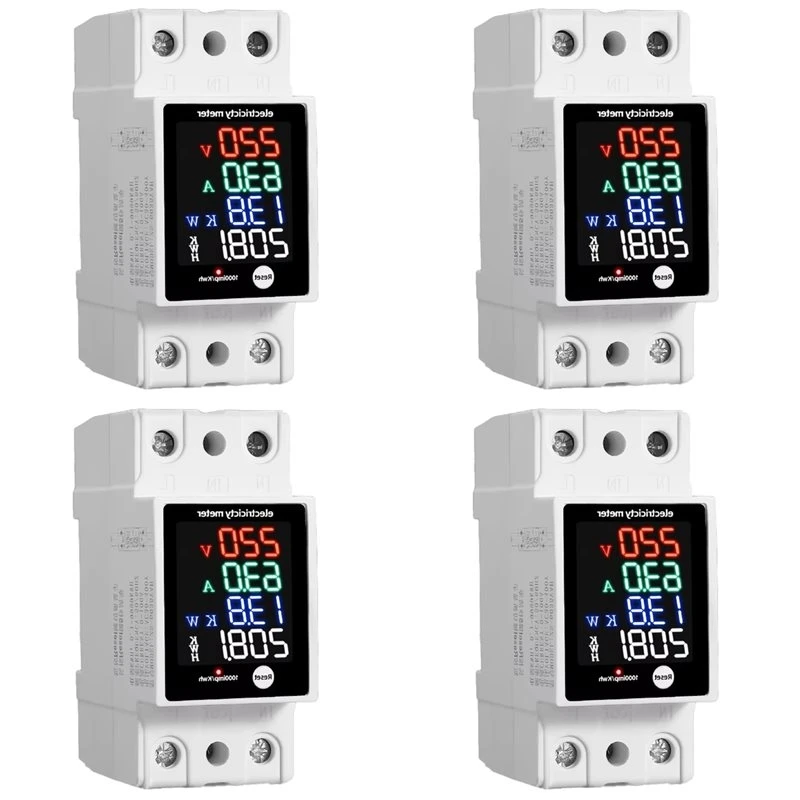 ABWR-4X ZS-6035VAKW Digital Energy Meter Din Rail Electricity Usage Monitor AC30-400V Voltmeter Ammeter Watt Kwh Frequency