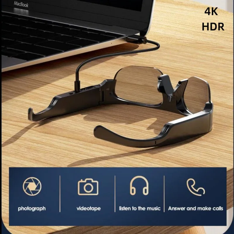 

New 4K Action Camera Smart Glasses Wireless Bluetooth Sunglasses Outdoor Sports Photography Live Broadcast Hands Free Call Music