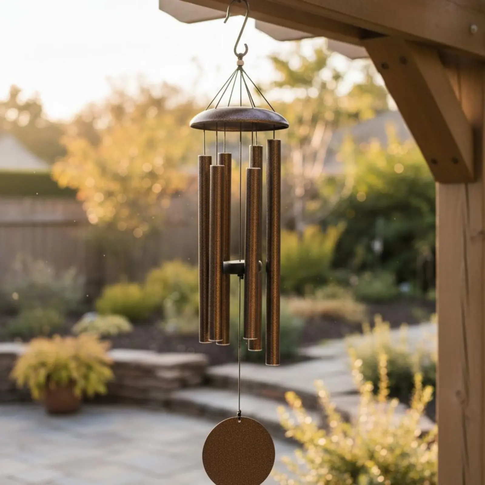 Substantial Steel Wind Tone Tube Deep Tone Tuned Aluminum Tube Tone Tube Bronze Wind Tone Tube Housewarming Gift Garden Decor