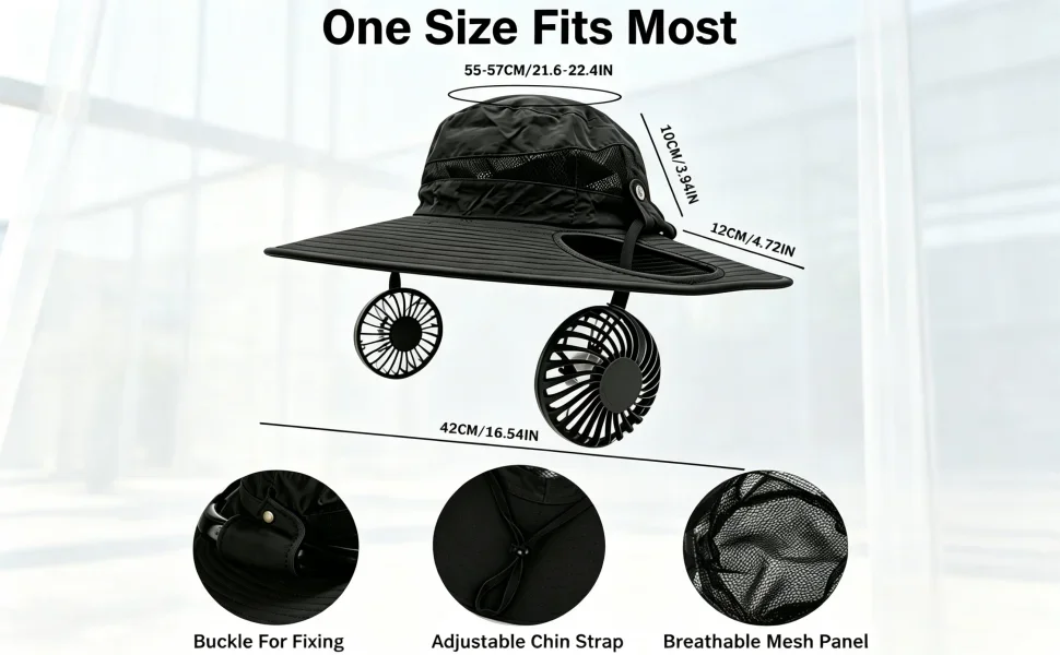 hat with fan;fan hat;hat with fans;fathers day gifts for dad;sun hat with fans for men