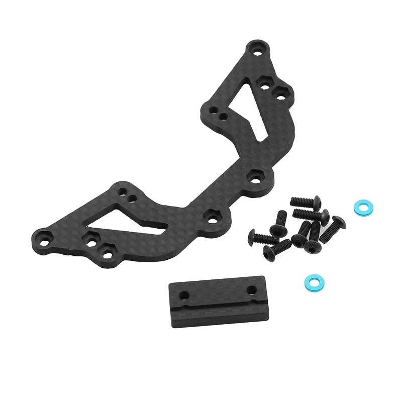 Carbon Fiber Second Floor Steering Mount Front Gearbox Mount for 1/10 TAMIYA XV01 RC Car